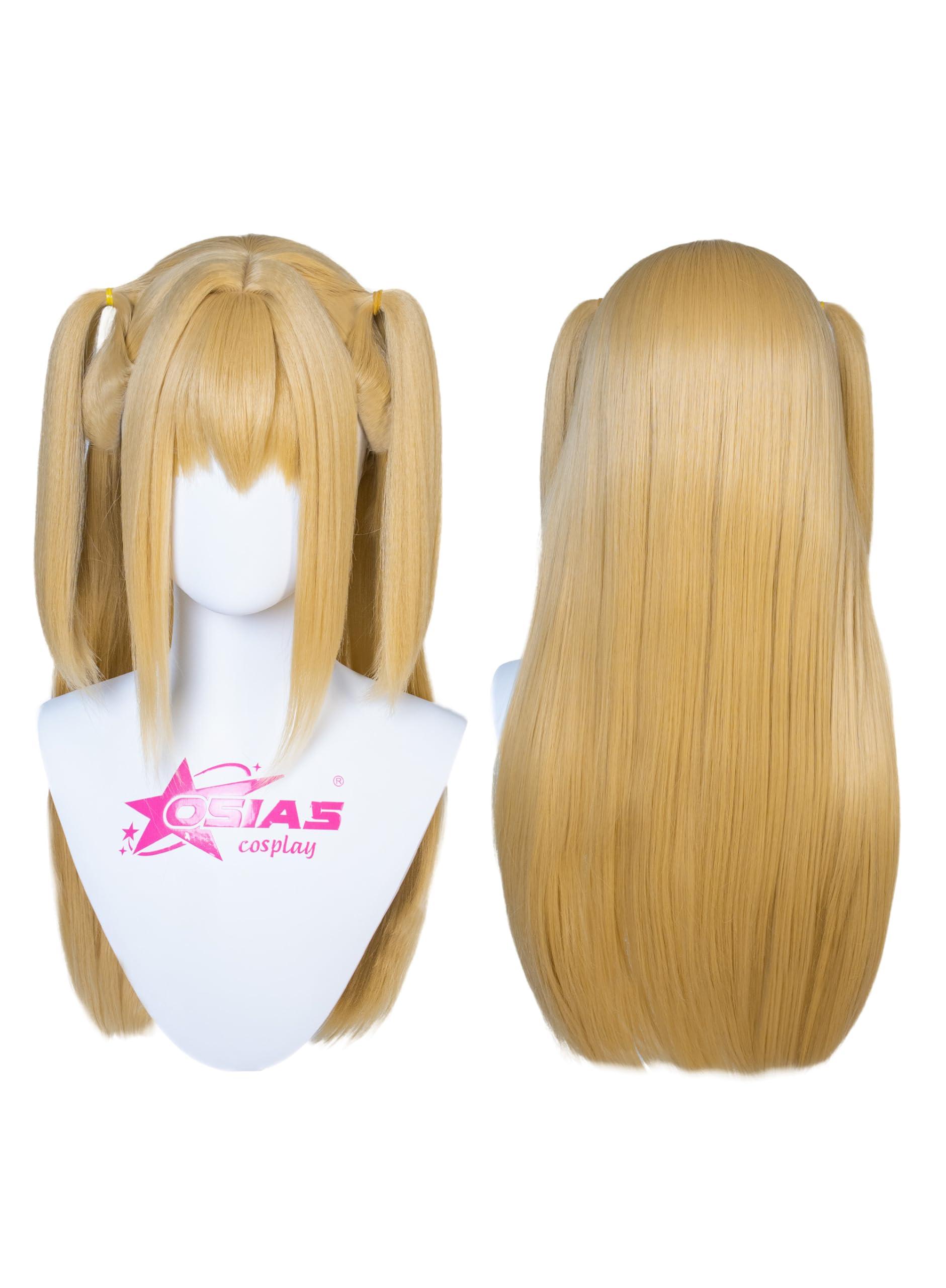 OSIAS OSIAS Misa Amane Wig Long Golden With Pigtails Synthetic Heat Resistant Hair