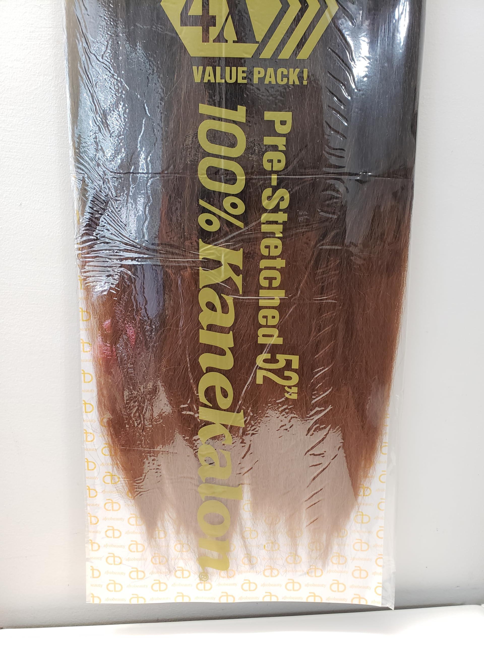 Afro Beauty Afro Beauty Collection 4X Pre-Stretched 52\" Silky Jumbo Braid (4 BUNDLES/PACK) (T1B/30)