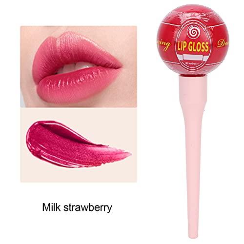 YUYTE Liquid Lipstick, Liquid Lipsticks For Women Lollipop Lipstick, Waterproof Long Lasting Lipgloss For Women Makeup 6 Ml (Strawberry)