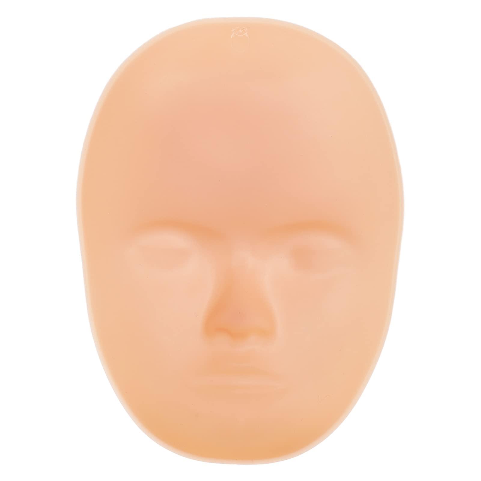 ZJchao ZJchao Makeup Practice Face, 10pcs 3D Soft Silicone Makeup Training Fake Skin Heads Practice Skin Head Makeup Mannequin Face Eyebrow Lip Skin Fake Training Supplies for Beginners Artist