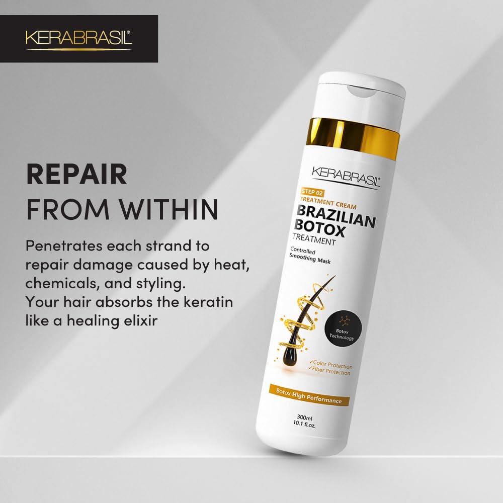 Kerabrasil Kerabrasil Brazilian Keratin Treatment - Deep Repair & Strengthening for Damaged, Frizzy Hair | Smooth & Manageable Locks | Gentle Cleansing, Perfect for Chemically-Treated Hair (Conditioner)
