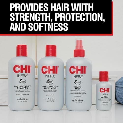 CHI CHI Infra Thermal Protective Treatment, Hair Serum For Protecting Color & Adding Superior Shine & Softness, Hydrating Formula, Sulfate-free, 6 Oz