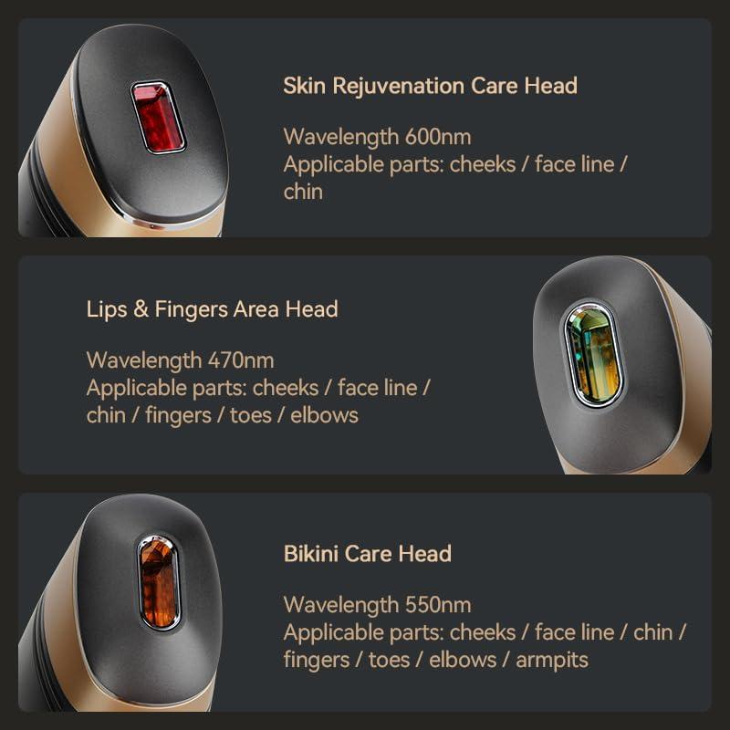 icelady icelady Cooling Hair Removal Device, Hair Removal for Women and Men, Painless Permanent Hair Removal System on Full Body, Black