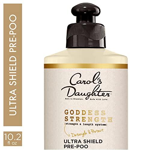 Carol's Daughter Carol\'s Daughter Goddess Strength Ultra Shield Pre Poo Hair Treatment for Wavy, Coily and Curly Hair, Protective Hair Detangler with Castor Oil for Weak Hair, 10.2 Fl Oz
