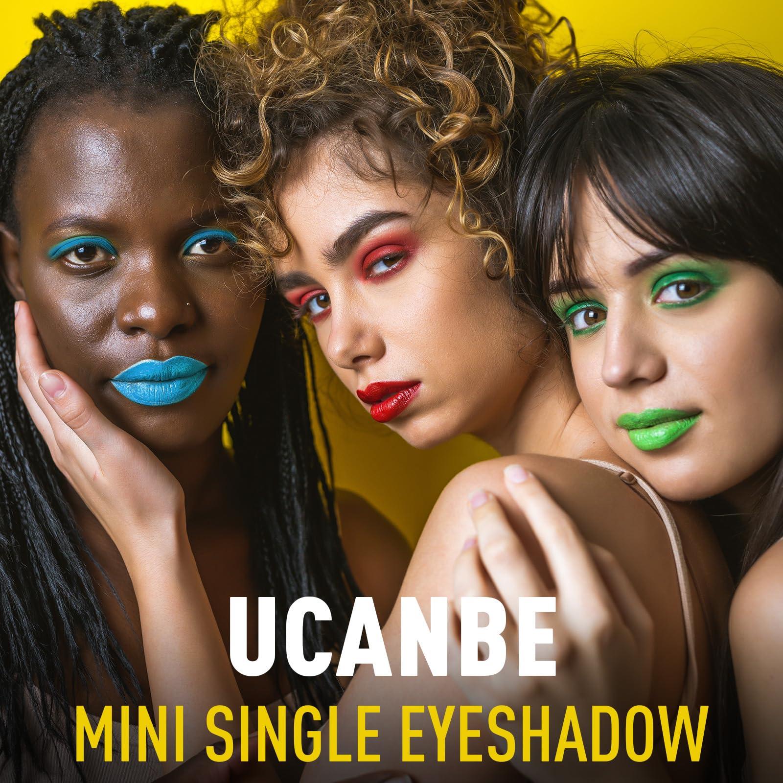 UCANBE UCANBE Moonlight Single Eyeshadow Palette, Highly Pigmented Glitter Eye Shadow Powder, Professional Long-Lasting Waterproof Makeup Palette