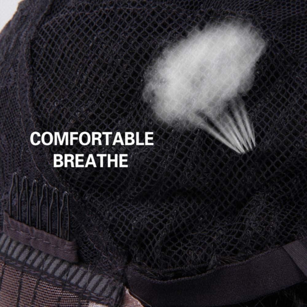 HAIRWAY Half Wig Quick Wear Weave Wigs for Women Straight Synthetic Hair 16 Inch 3/4 Half Up Half Down Wig Perfect Hairline Wig Japanese Fiber Wigs (#2 Darkest Brown)