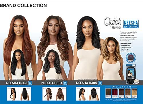 Outre Outre Synthetic Quick Weave Half Wig - NEESHA H304 (Color:DR4/GDNHNBL)