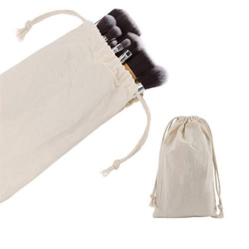 AnHua AnHua 11 Pcs Professional Natural Bamboo Makeup Brushes Powder Foundation Blending Brush Tool Set Women Beauty Brushes Kit