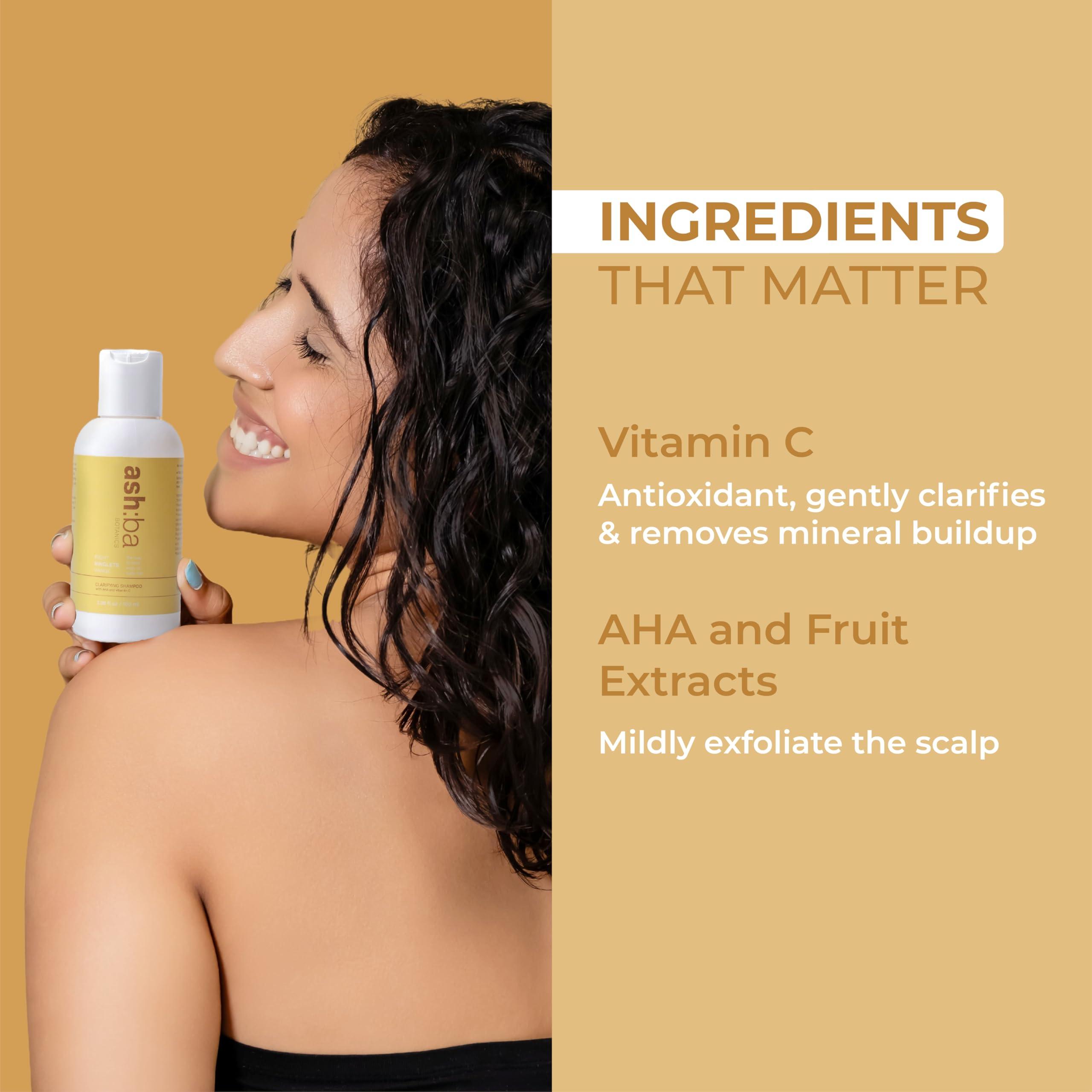 Ashba Botanics Ashba Botanics Clarifying Shampoo for Hard Water | Deep Cleansing Shampoo, Removes Product Buildup & Exfoliates Scalp | With Vitamin C & Natural AHAs | Sulphate Free | For Men & Women - 100ml