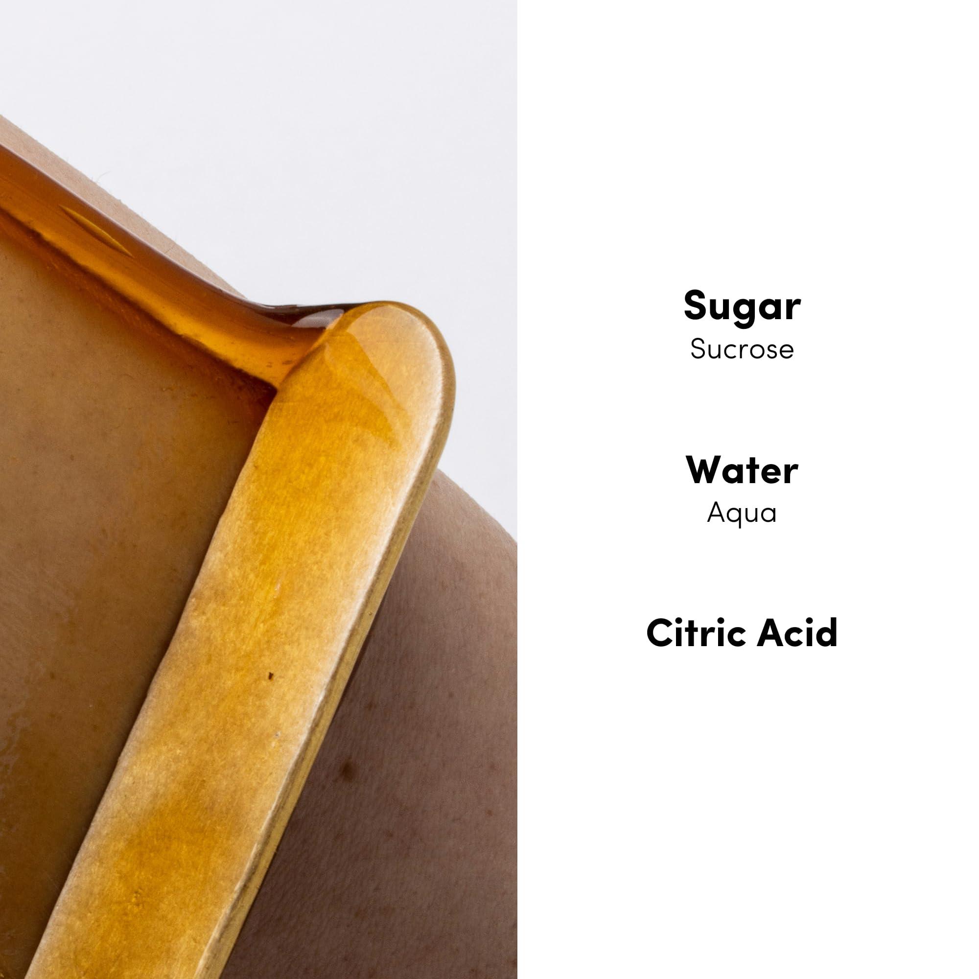 Parissa Parissa Legs & Body Organic Sugar Wax for Sensitive Skin, 100% Natural, Gentle & Washable Formula at Home Waxing Kit, Green, 8 Fl Oz