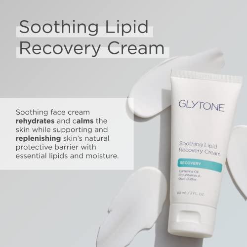 GLYTONE Glytone Soothing Lipid Recovery Cream - Vitamins A & E, Camelina Oil, Glycerin, Shea Butter - Sensitive, Compromised & Post-Procedure Skin - 2 fl. oz