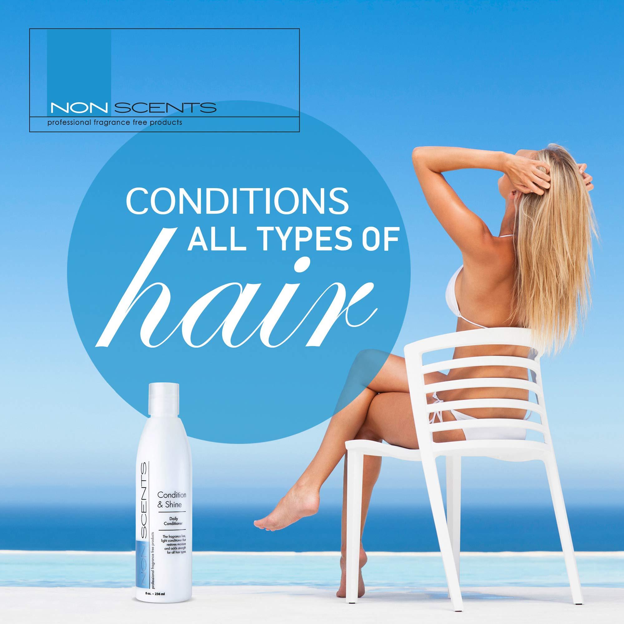 Nonscents Professional Fragrance Free Products Nonscents Original Formula Natural Conditioner for Dry Hair, Cleansing for Women & Men, Cruelty-Free & Sulfate-Free Unscented, Made in USA