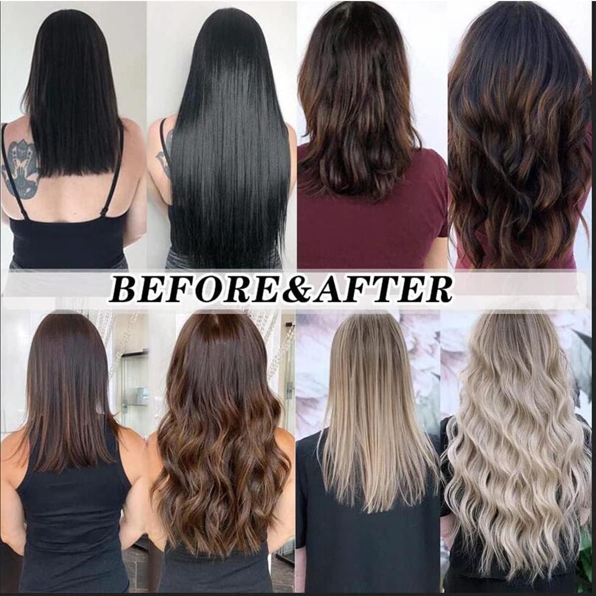 CYIKLI CYIKLI Blonde 24 Inch Curly Clip in Human Hair Extensions 613 Deep Wave Seamless Clip in Hair Extensions Thick Real Human Hair Clip ins Blonde Curly Hair Extensions for Women 100-140g/set