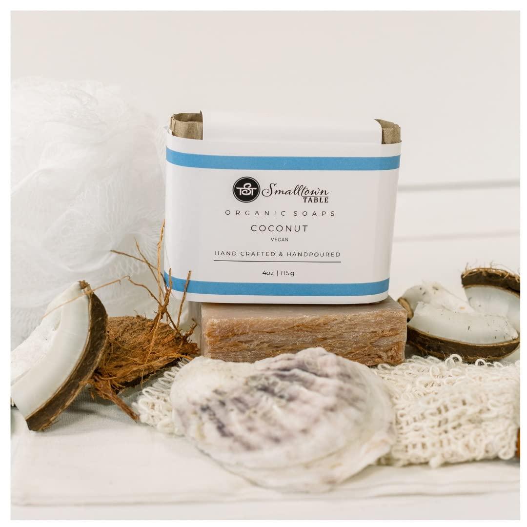 Smalltown Table Thank You Gift Box for Women - Spa Kit, Coconut Soap, Beach Scented Candle, Bath Salt Soak, Handmade Vegan, Eco-Friendly Presents