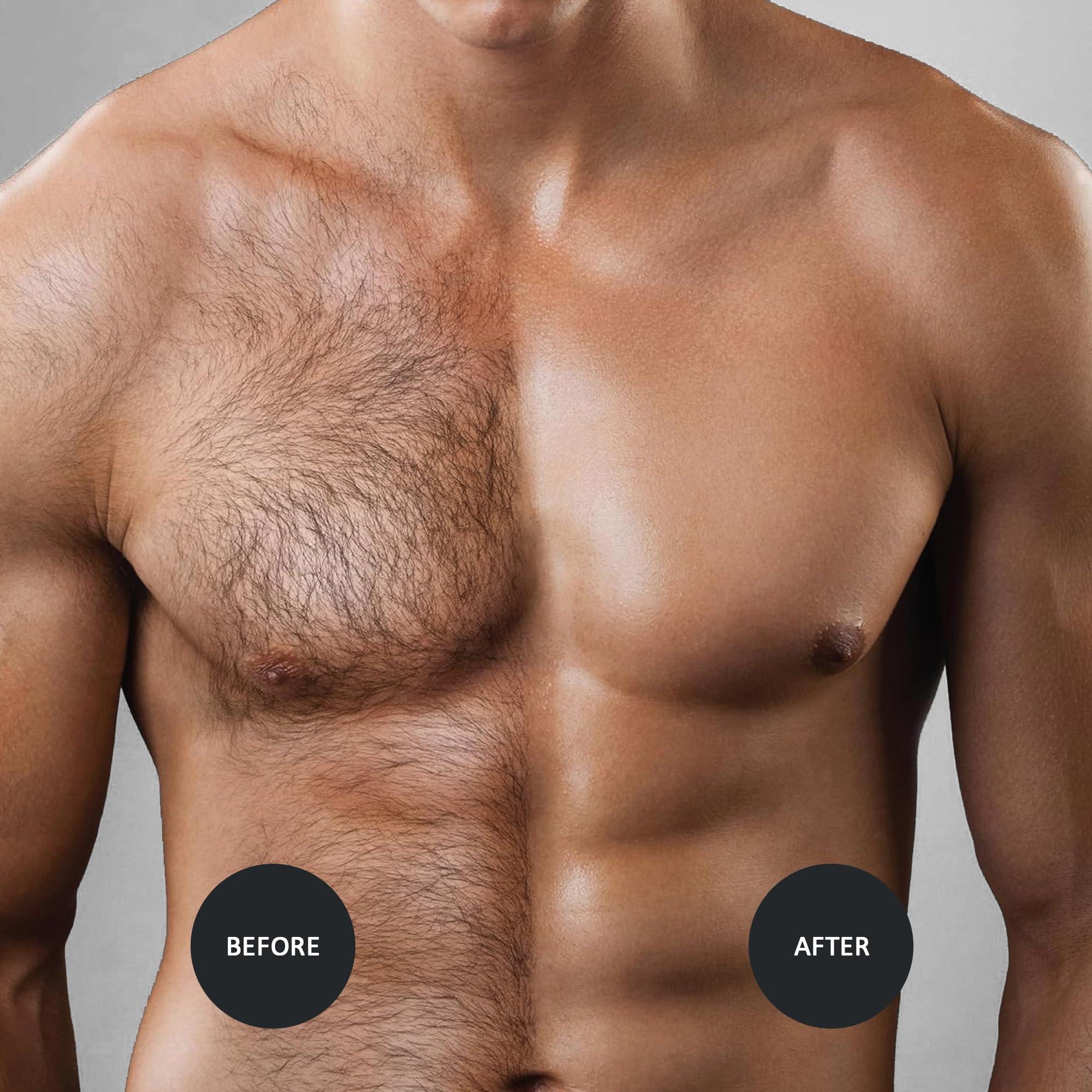 Maxpearl Maxpearl Waxing Kit for Men, Silicone Liner with Hard Wax Beads (3.15LB total) & Wax Accessories for Coarse Male Body Hair - Nose, Eyebrows, Face, Mustache, Underarms, Back, Chest, Legs and More