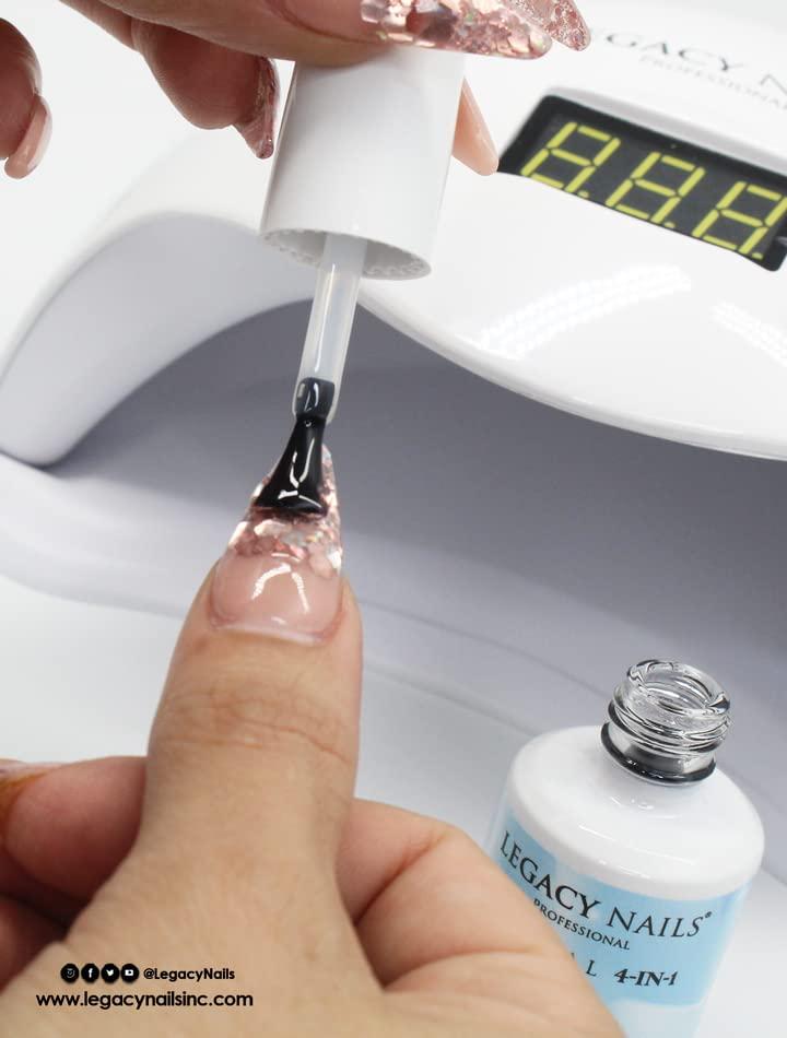 LEGACY NAILS Legacy Nails Professional Special 4-in-1 Finish Gel 0.5 oz Use it as Nail Tip Gel Glue, Rig Stone Gel Glue, Base Coat & Finish Gel Ultra-shine finish