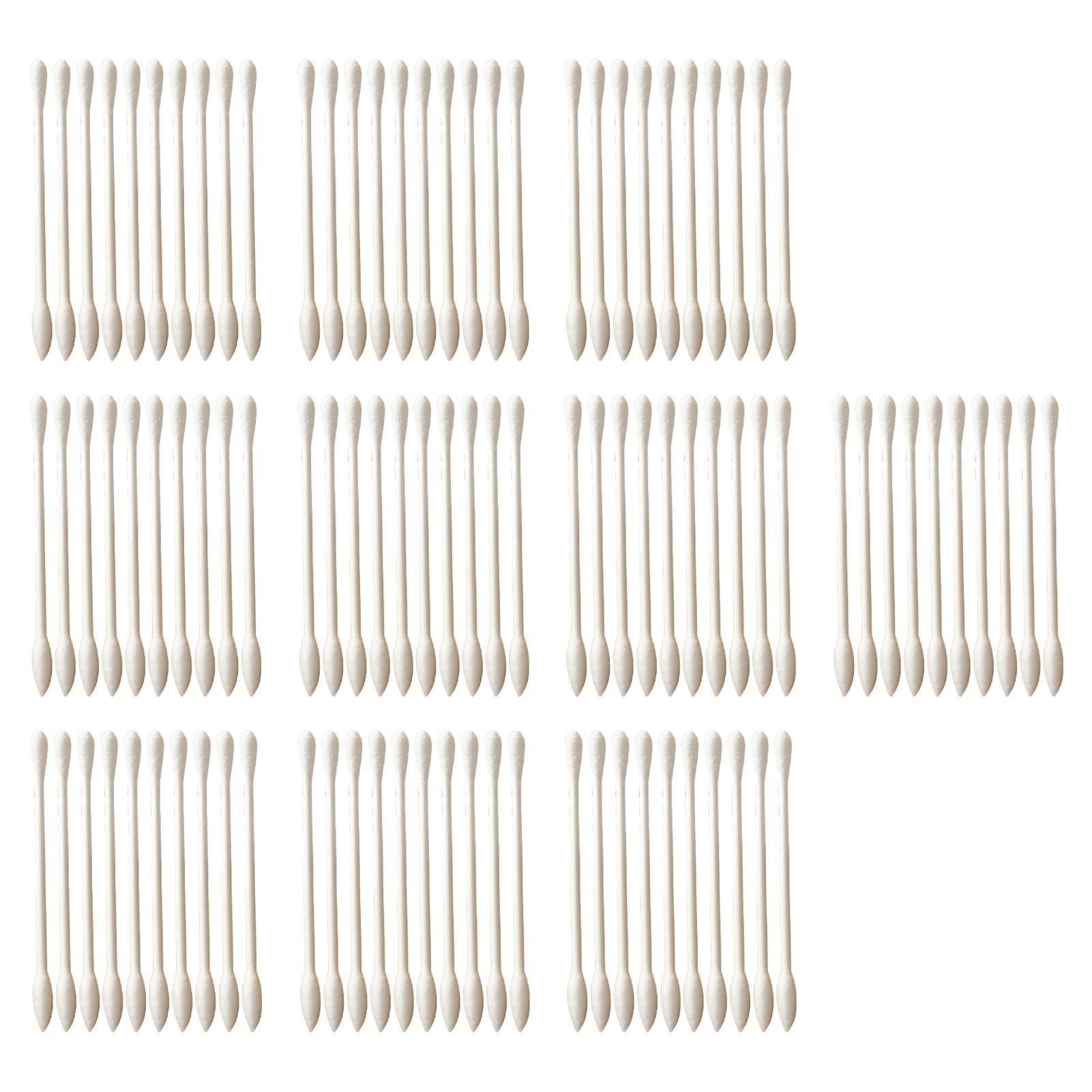 Nurnesy Portable Cotton Swabs Comestic Swabs Makeup Remover Swab Individual Pack Double Tipped Makeup Remover Applicator Soft Cotton Buds for Travel