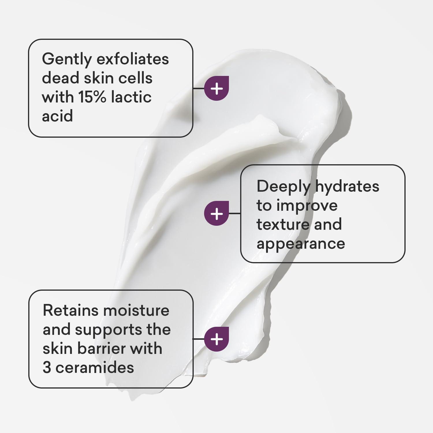 AmLactin AmLactin Crepe Firming Cream - 12 oz Body Cream with 15% Lactic Acid - Exfoliator and Moisturizer for Crepey, Dry Skin