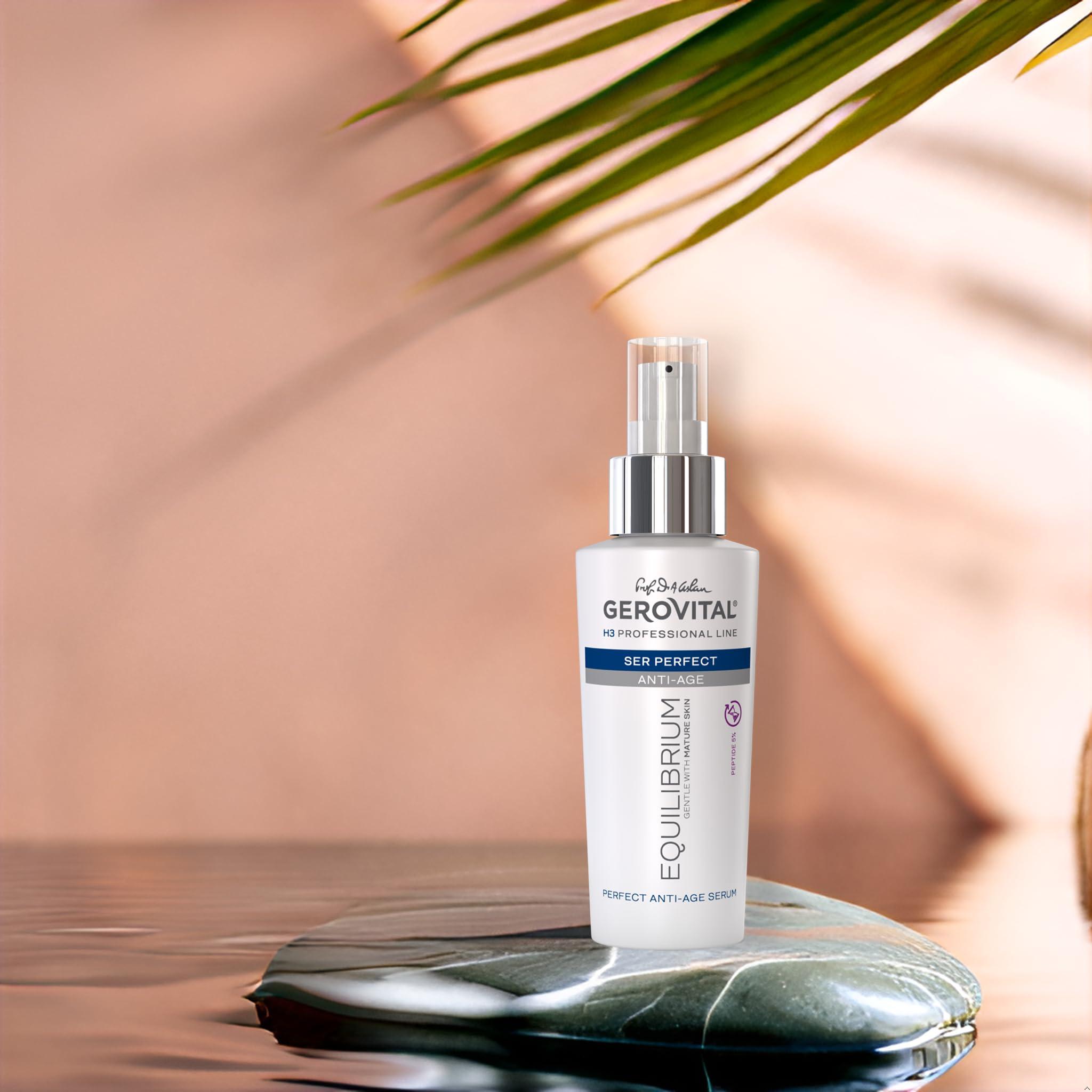 Gerovital Gerovital EQUILIBRIUM Perfect Anti-Aging Serum with Peptide 5% | Intensive Treatment for Mature, Dry and Wrinkled Skin | Professional Product, 100 ml