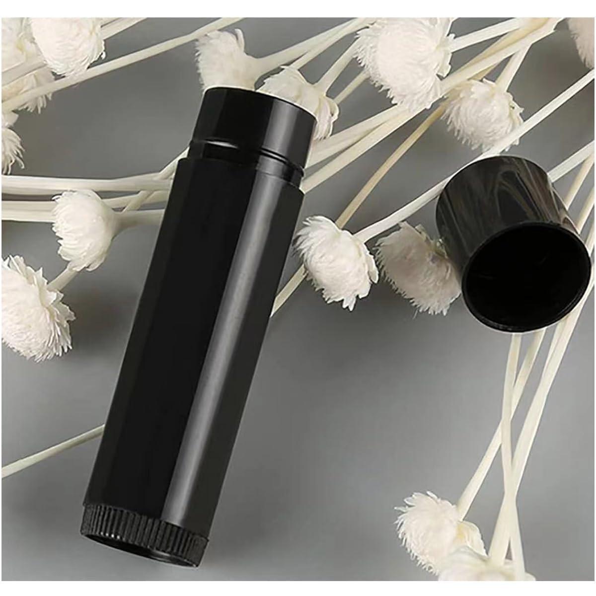 Youfuyi 100 black container round tube, empty of tube is BPA-free, professional filled tray scraper for DIY, homemade by, 0.15 oz (Black 100 lip balm tube empty tube)