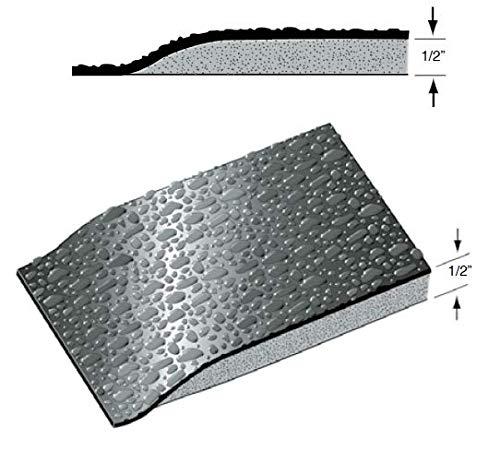 Rhino Mats Rhino Hide Salon Mat 3\' x 3.5\' (Rectangular, Gray 1/2\'\' Thick)