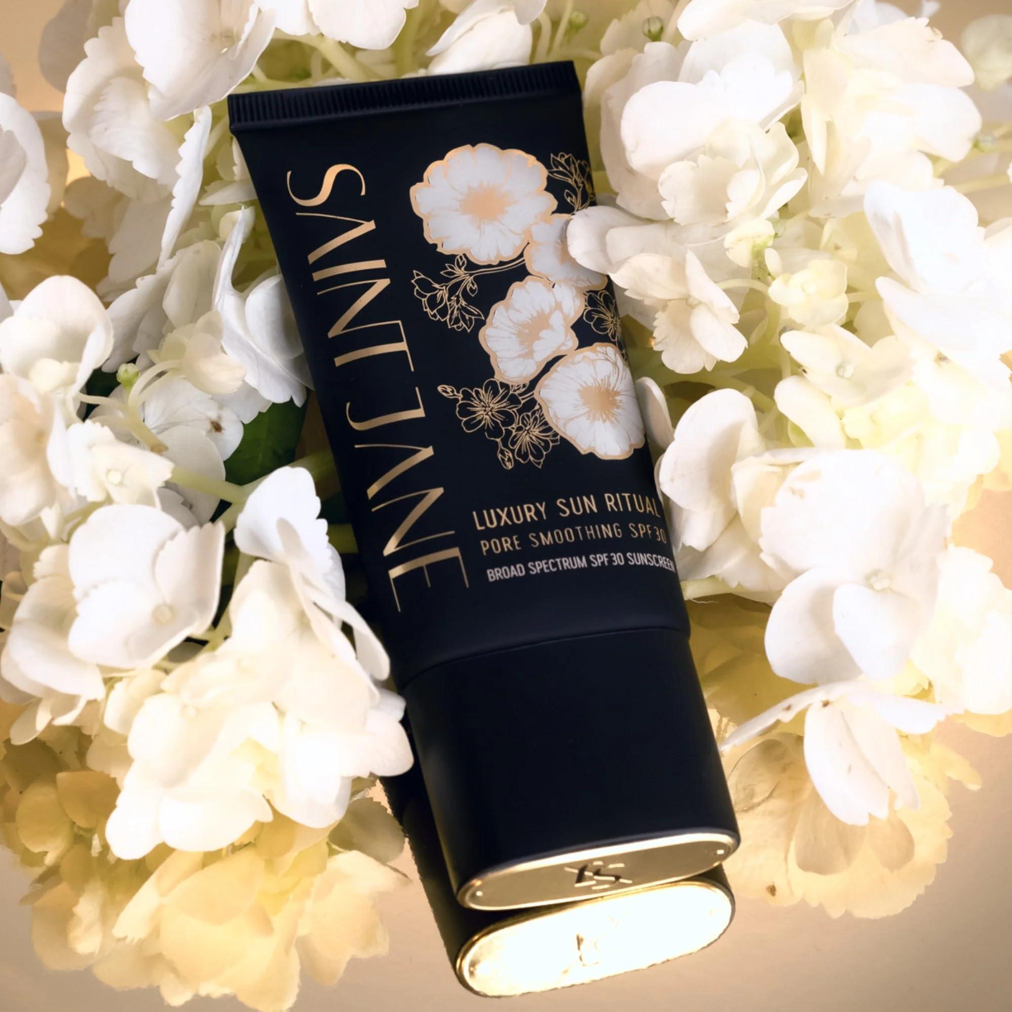 SAINT JANE SAINT JANE - Luxury Sun Ritual - Pore Smoothing SPF 30 Mineral Sunscreen | Luxury, Floral-Infused, Clean Skincare (1.7 oz | 50 ml)