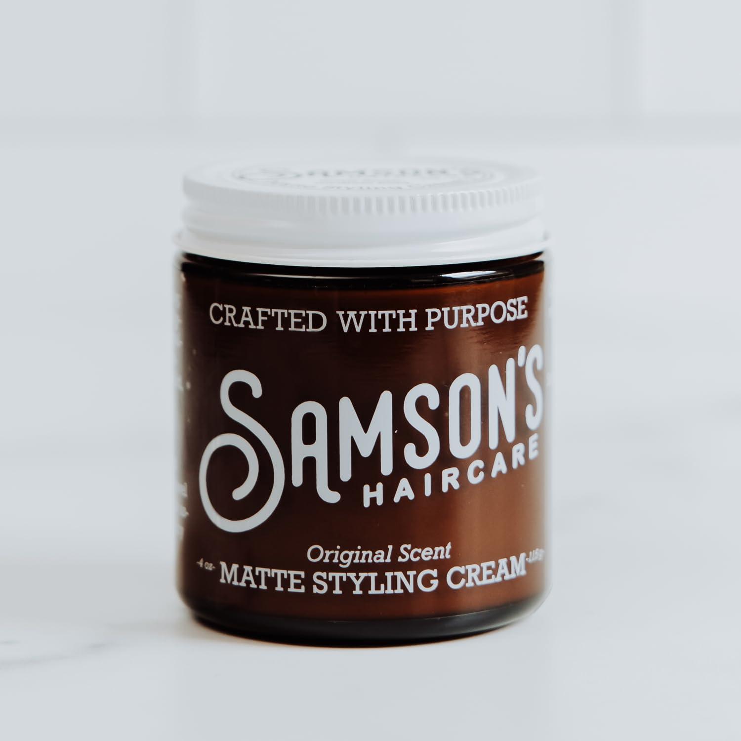 SAMSON\'S HAIRCARE SAMSON\'S HAIRCARE Matte Styling Cream, Best Matte Finish with Easy Application, Nourishes and holds hair, Ideal for both Men & Women, 4 oz.
