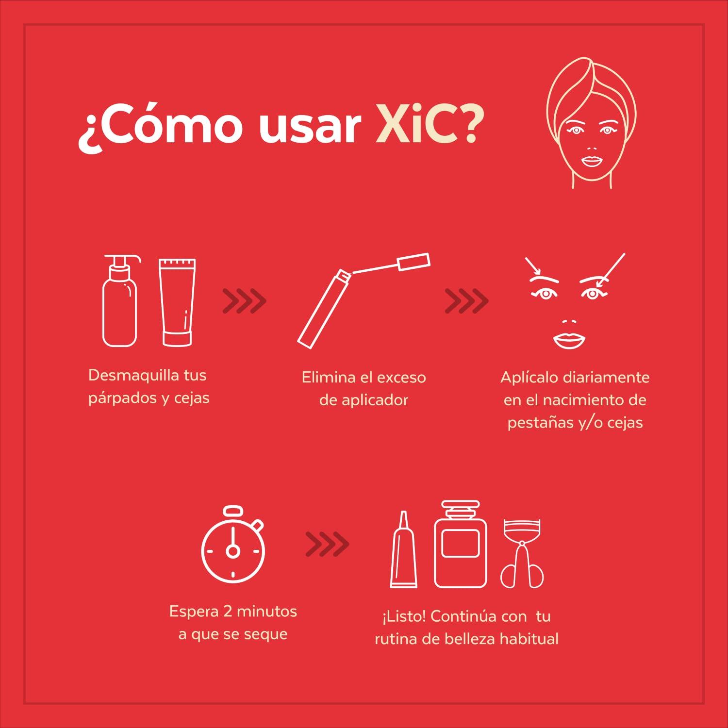 XIC EYELASH TECHNOLOGY Eyelash and Eyebrow Growth Serum + Professional Mascara for athletes. Pack with 2 tubes 1 XiC Enahncer to Grow Eyelashes and 1 Xtreme Mascara, ideal for Making Exercise. XiC Duo Xtreme