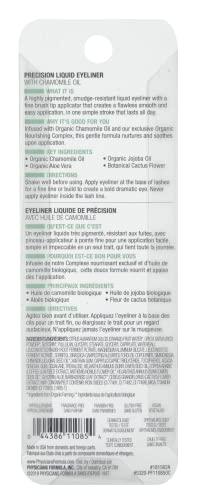 Physicians Formula Physicians Formula Organic Wear All Natural Liquid Precision Eyeliner Dark Brown, Vegan, Dermatologist Approved