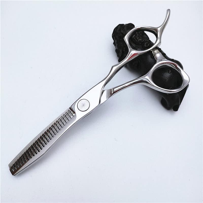 WGGTX Professional Hair Cutting Shears, 6-inch haircut scissors sword type hair scissors tooth cut thin scissors salon hair clipping flat shear set (Size : Set)