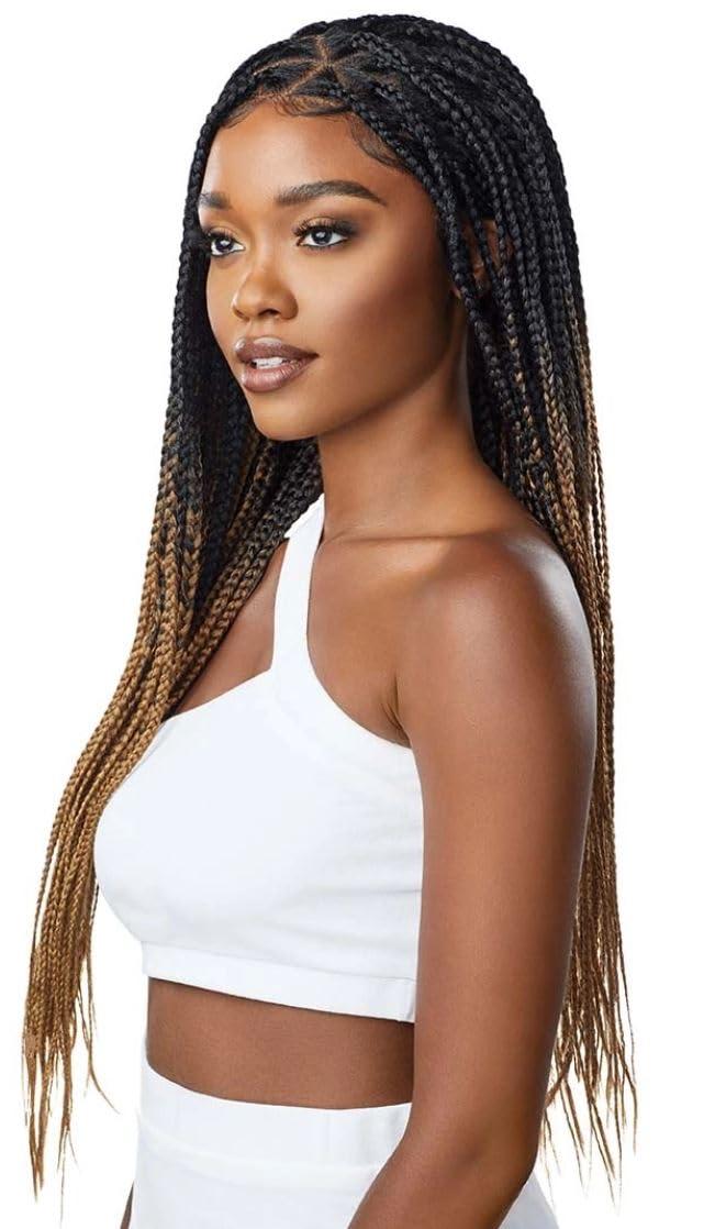 Outre Outre 13x4 Lace Frontal Wig Pre Braided Knotless Box Braids KNOTLESS TRIANGLE PART BRAIDS (DR1B/2T3027)