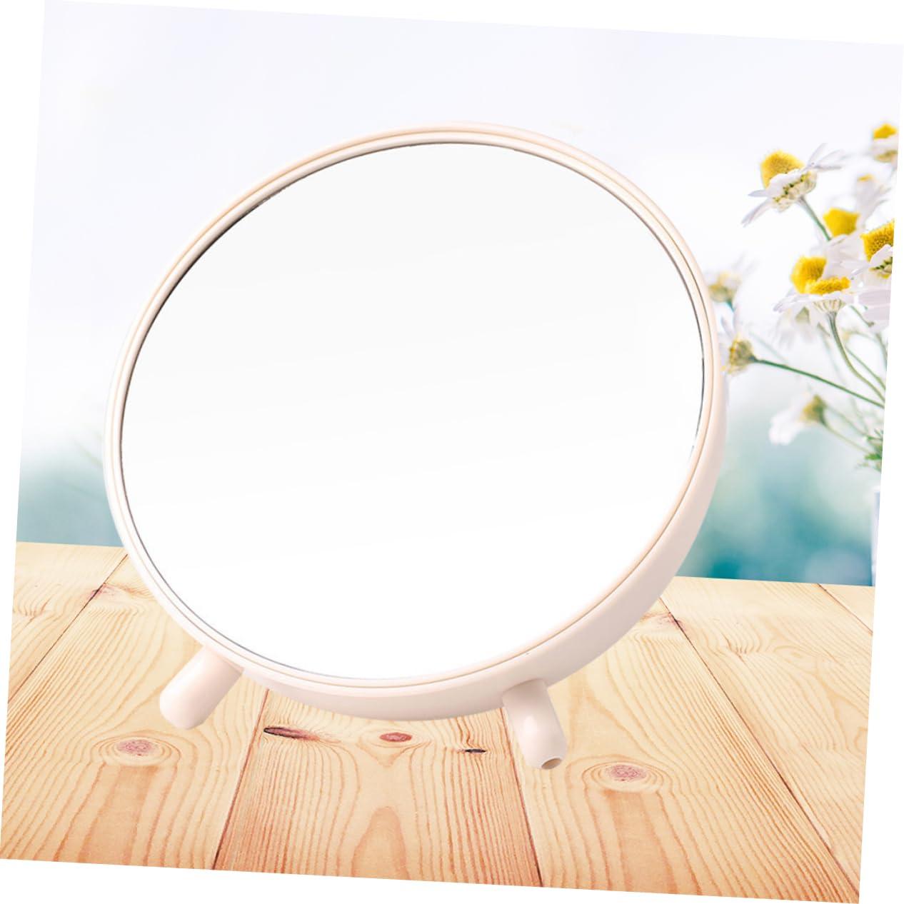 OHPHCALL OHPHCALL Makeup Vanity Mirror Desktop Storage Vanity Mirror Beige Gofts Onesis