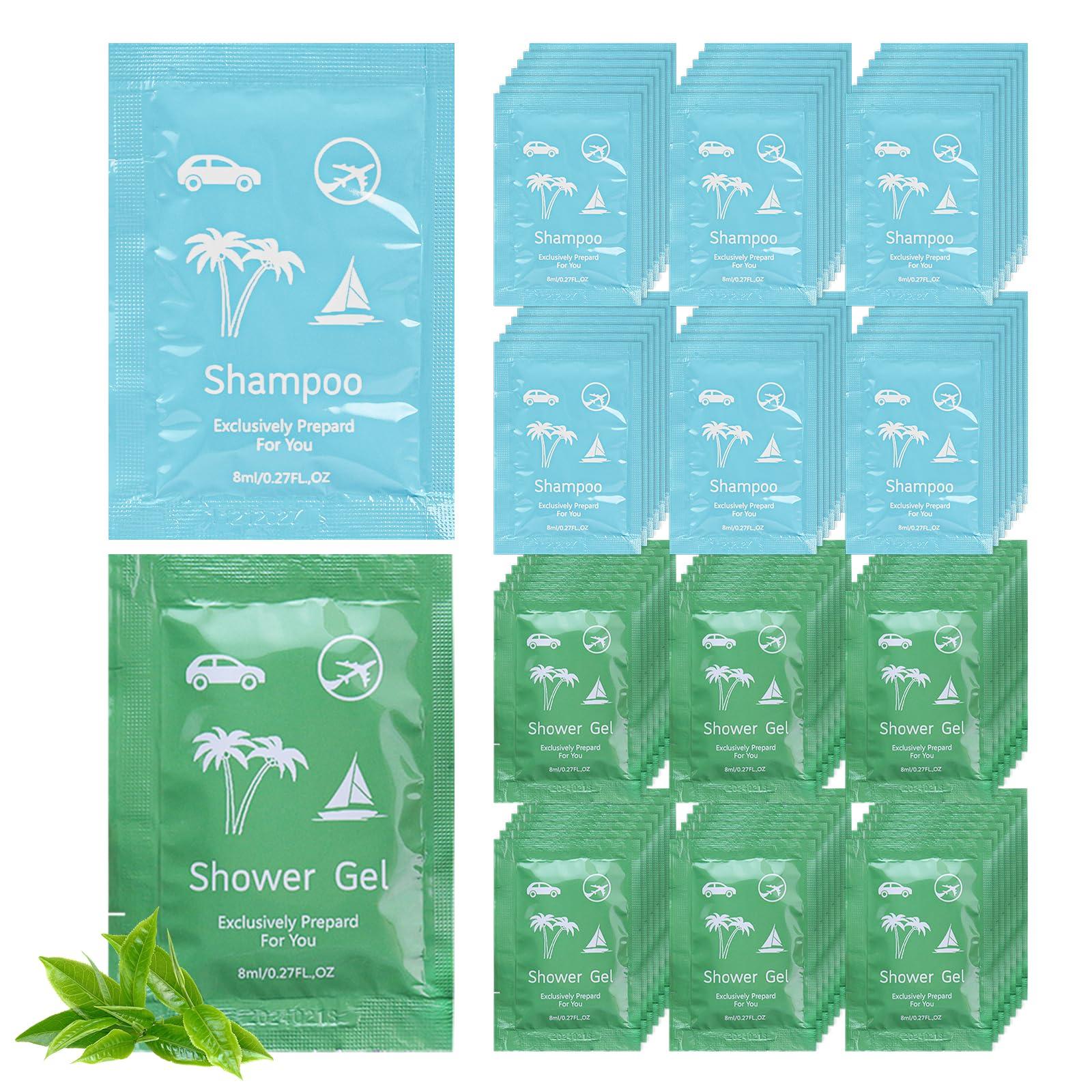 fafortune Bulk Hygiene Kits for Homeless ,Travel Size Body Wash and Shampoo Bulk 0.28fl Oz,Travel Size Shower Gel SetShampoo Bulk Travel Size ,Hotel Supplies for Guests (0.28fl Oz(Pack of 500), 500, Count)