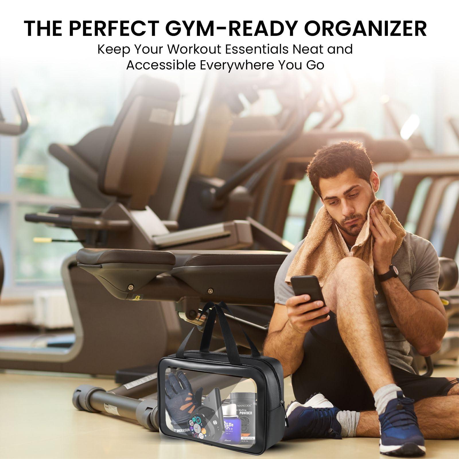 FH! FH! Toiletry Bag for Men (3PC- Clear Makeup Bag) Waterproof Toiletry Bag, Travel Toiletry Bag, Clear Toiletry Bag, Clear Travel Bags for Toiletries, TSA Approved Toiletry Bag