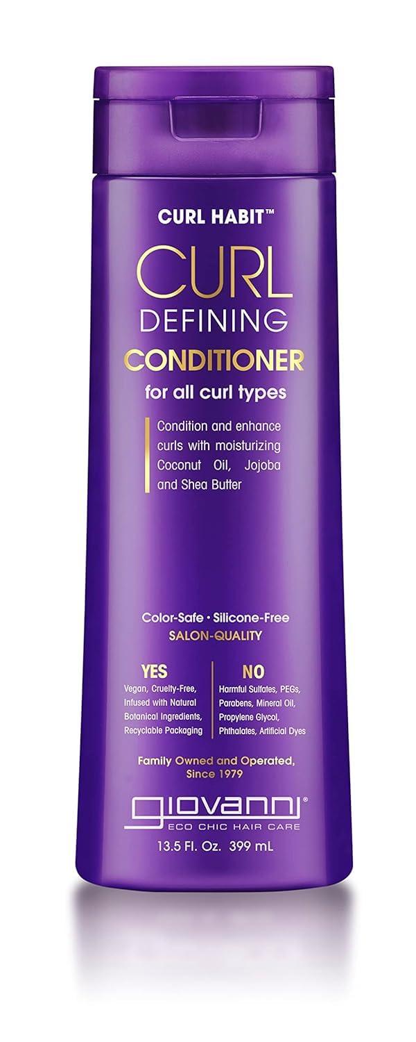 GIOVANNI GIOVANNI Curl Habit Curl Defining Conditioner - Conditioner Curly Hair, Condition & Enhance Curls with Coconut Oil, Jojoba, & Shea Butter, Vegan, Cruelty-Free, Silicone Free Curl Conditioner - 13.5 oz