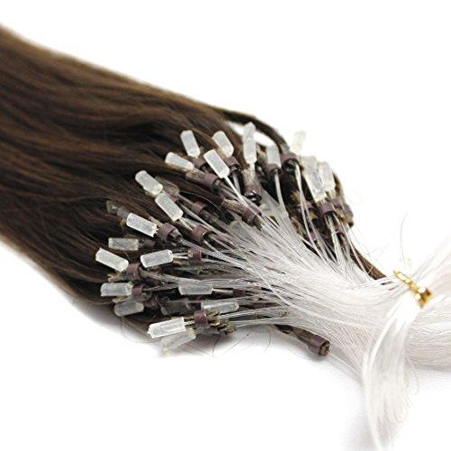 Yotty Yotty Remy Human Hair Extensions Micro Ring Loop Tip Double Drawn Hair (18''0.5g/s, Dark Brown)