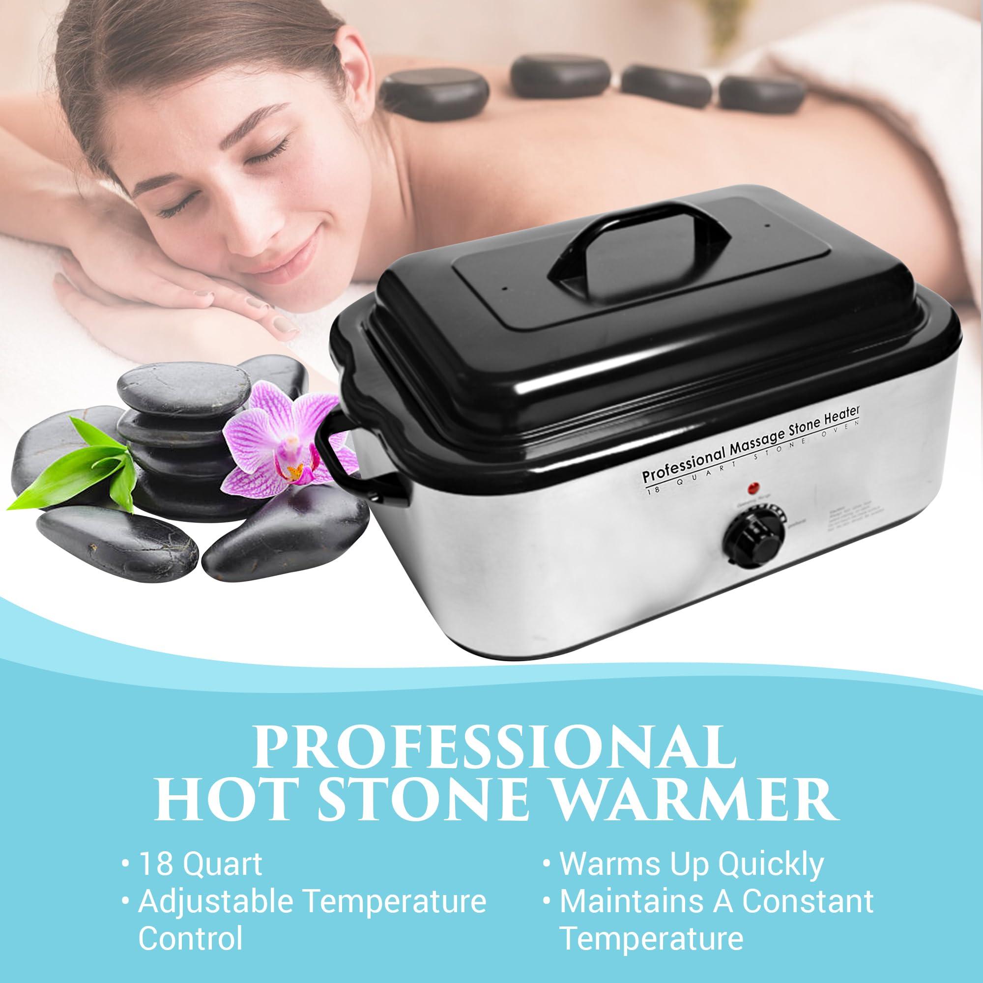 NRG NRG Professional Hot Stone Warmer for Massage Therapy, 18 Quart - Hot Stone Heater Hot Stones Warmer Massage Stone Heater Massage Stone Warmer Massage Accessories - Adjustable Temperature Control