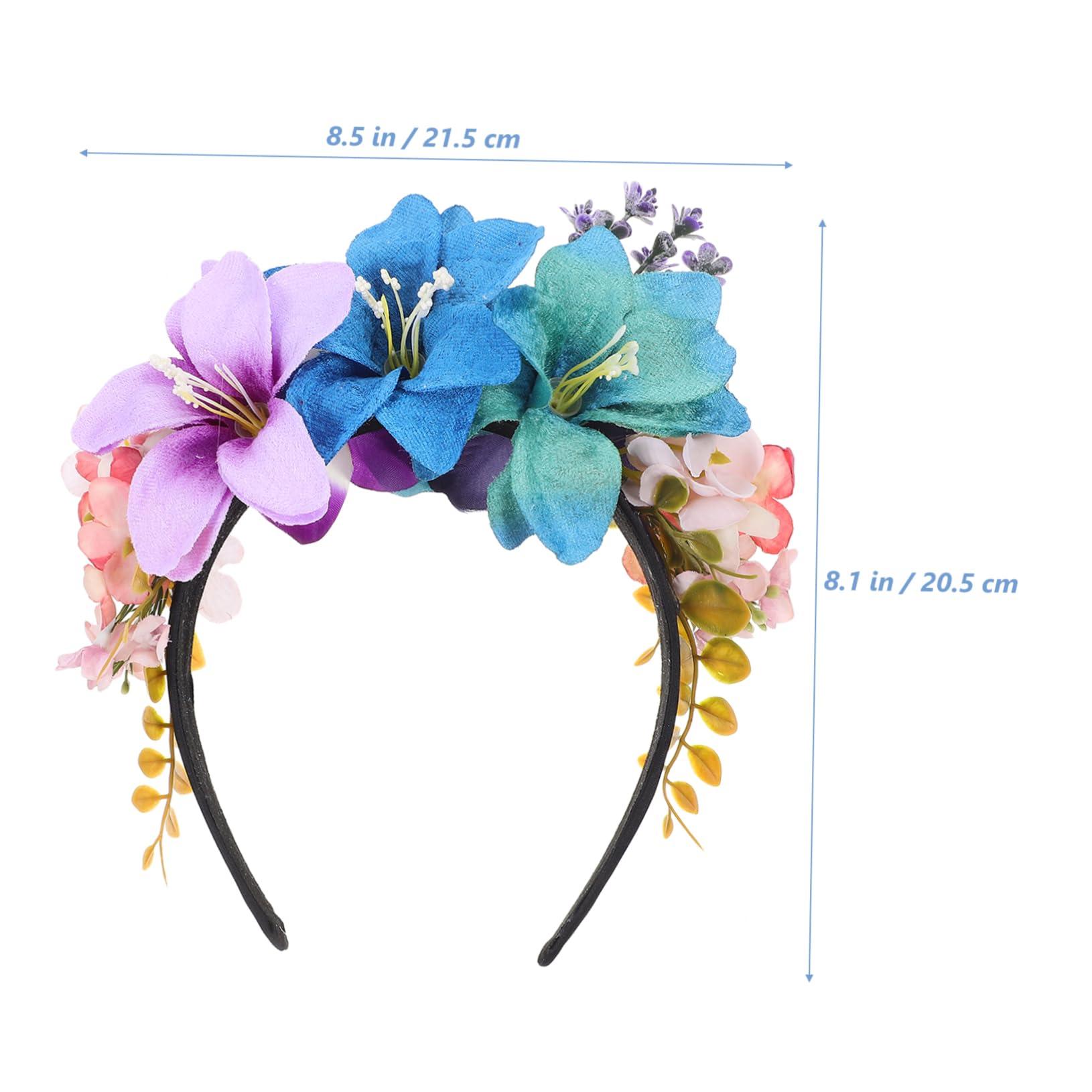 Ipetboom Ipetboom Floral Headband Headband Women Pattern Headbands for Women Lily Flower Headdress Birthday Wedding Accessory