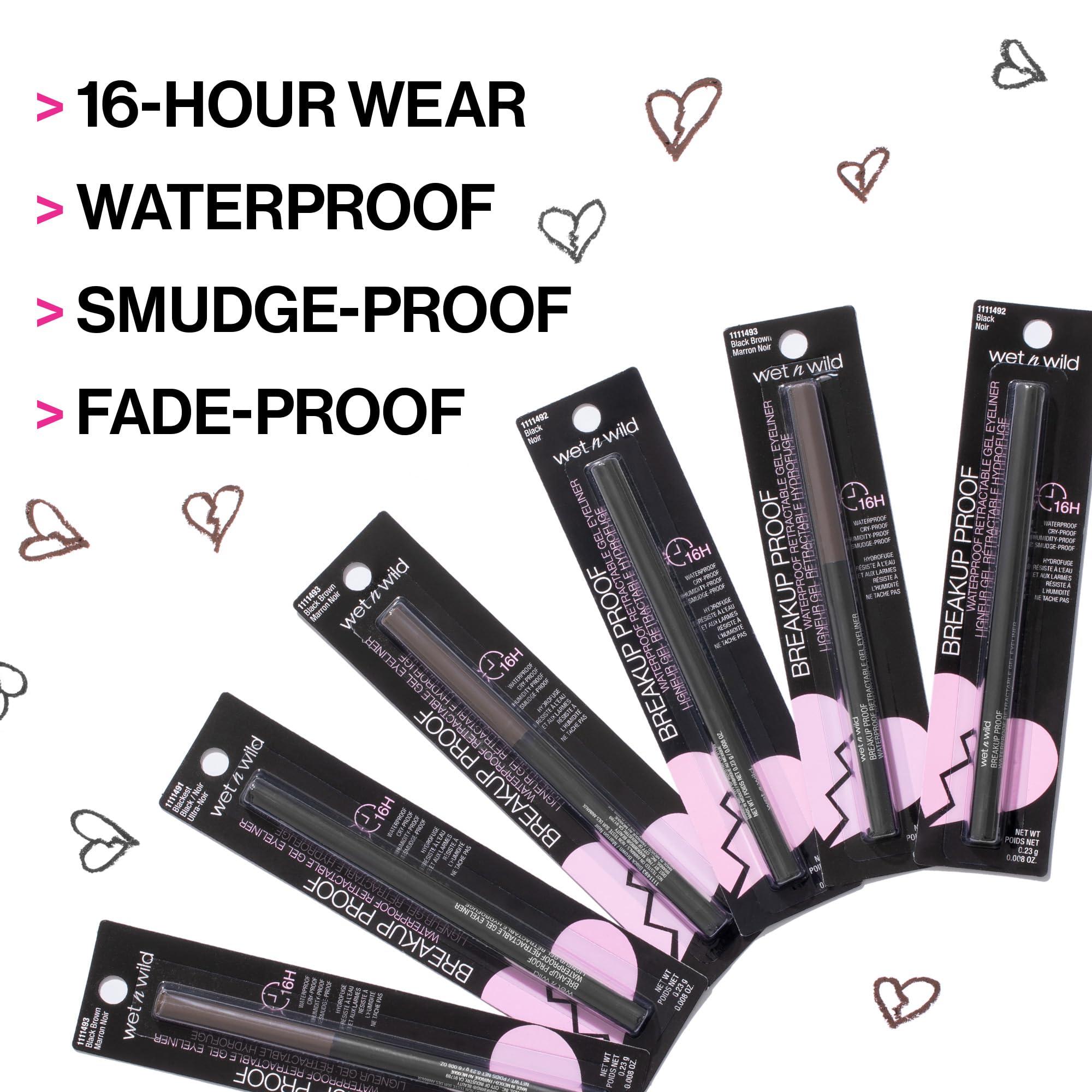 wet n wild wet n wild Breakup Proof Liquid Eyeliner Bundle - Ultra-Fine Brush, Waterproof, 16-Hour Wear, Cruelty-Free & Vegan