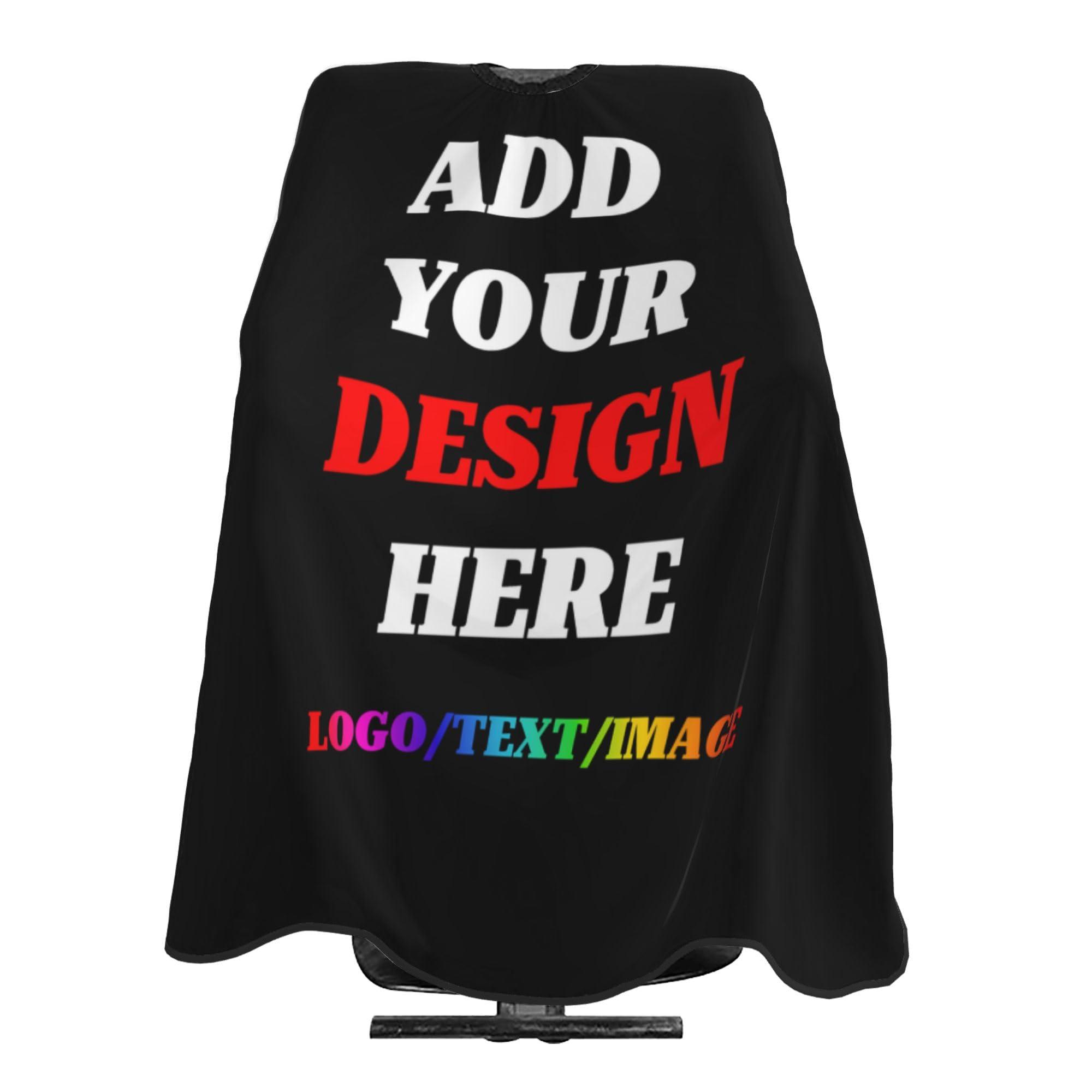 IQCGSSYG Custom Barber Cape Personalized Salon Haircut Capes with Your Own Logo Image Text Hair Cutting Cape for Hair Stylist Salon Barbershop