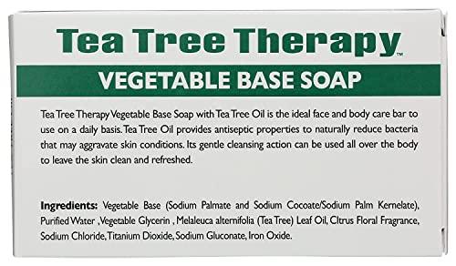 Tea Tree Therapy Tea Tree Therapy, Soap Bar, Vegetable Base, 3.9 oz (4-Pack)