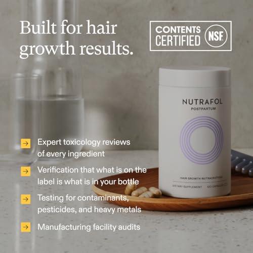 Nutrafol Nutrafol Postpartum Hair Growth Supplements and Hair Serum, Clinically Tested for Visible Thickness and Strength - 1 Month Supply, 1.7 Fl Oz Bottle