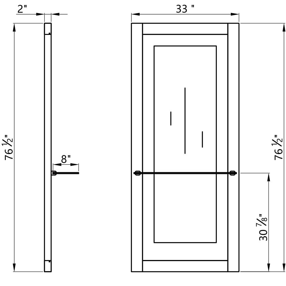 Dir Dir Salon Mirror Hair Salon Styling Wall Mount Salon Station Luna in Black
