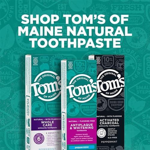 Tom's of Maine Tom\'s of Maine Fluoride-Free Antiplaque & Whitening Natural Toothpaste, Peppermint, 5.5 oz. (Pack of 2)