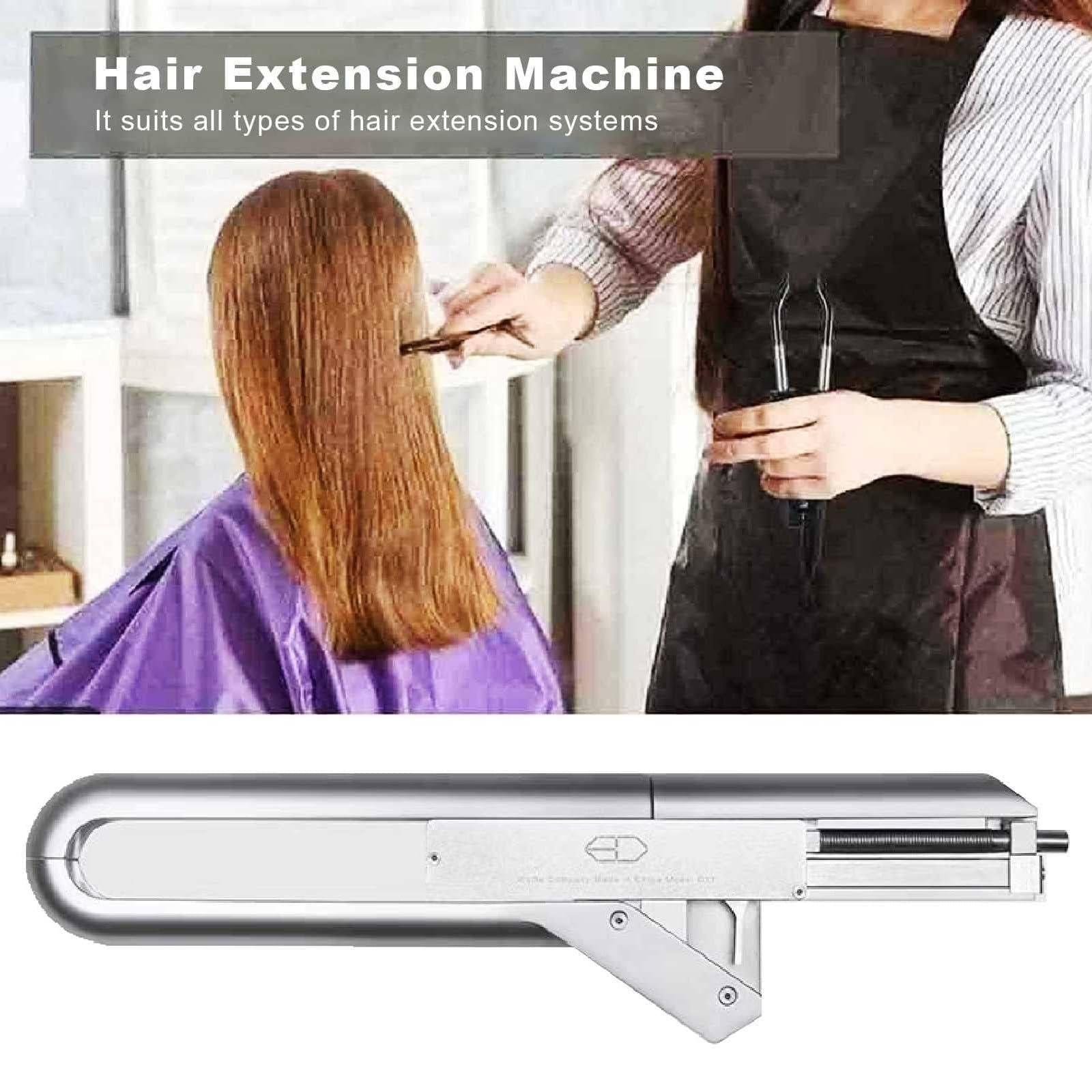 NYMFEA 6d Hair Extension Machine Kit, 10-Pin Invisible Seamless Hair Extension Fast Installation and Removal for Salon Human Hair
