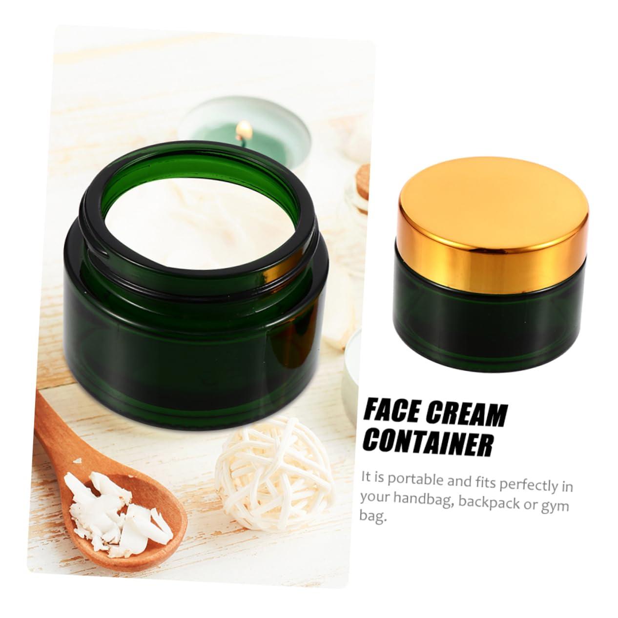 DOITOOL DOITOOL 10pcs Cream Bottle Pump Water Bottles Lotion Containers Condiment Cups Toiletries Sauce Cup Lid Refillable Salve Cream Jar Sample Clear Water Bottle Green Glass