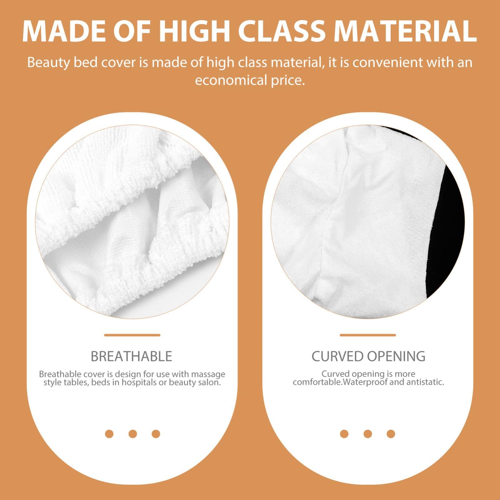 FOMIYES FOMIYES Sheet Beauty Massage Bed Cover Lash Bed for Eyelash Extensions Elastic Beauty Lash Bed Cover Professional Massage Tables Supple Table Skirt Flat Microfiber Cloth White