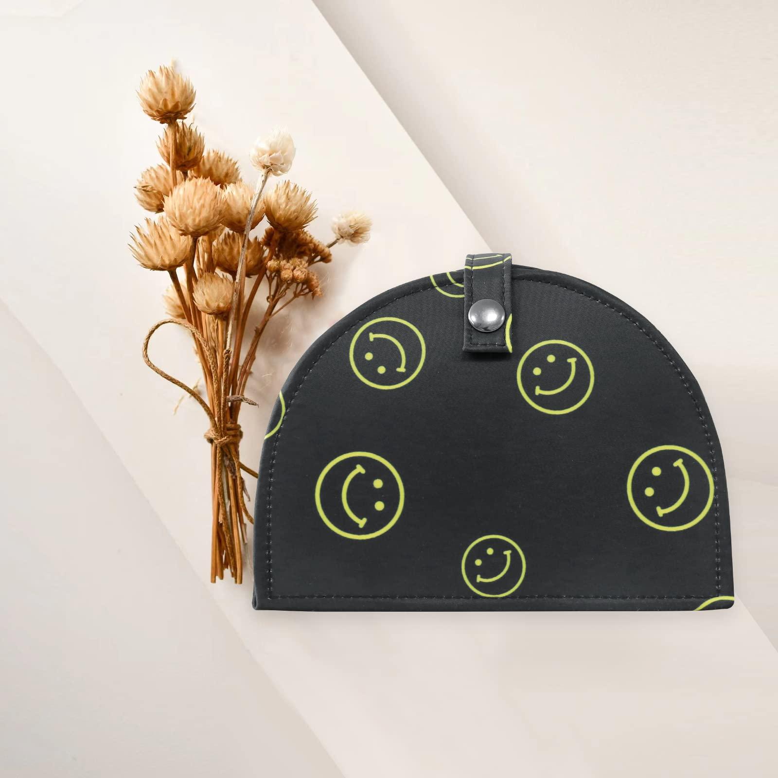 MESTOOTH MESTOOTH Drawstring Makeup Bag Open Lay Flat,Large Capacity Cosmetic Bag For Women Purse With Compartments,Travel Toiletry Bag Accessories Organize (Green) (black)