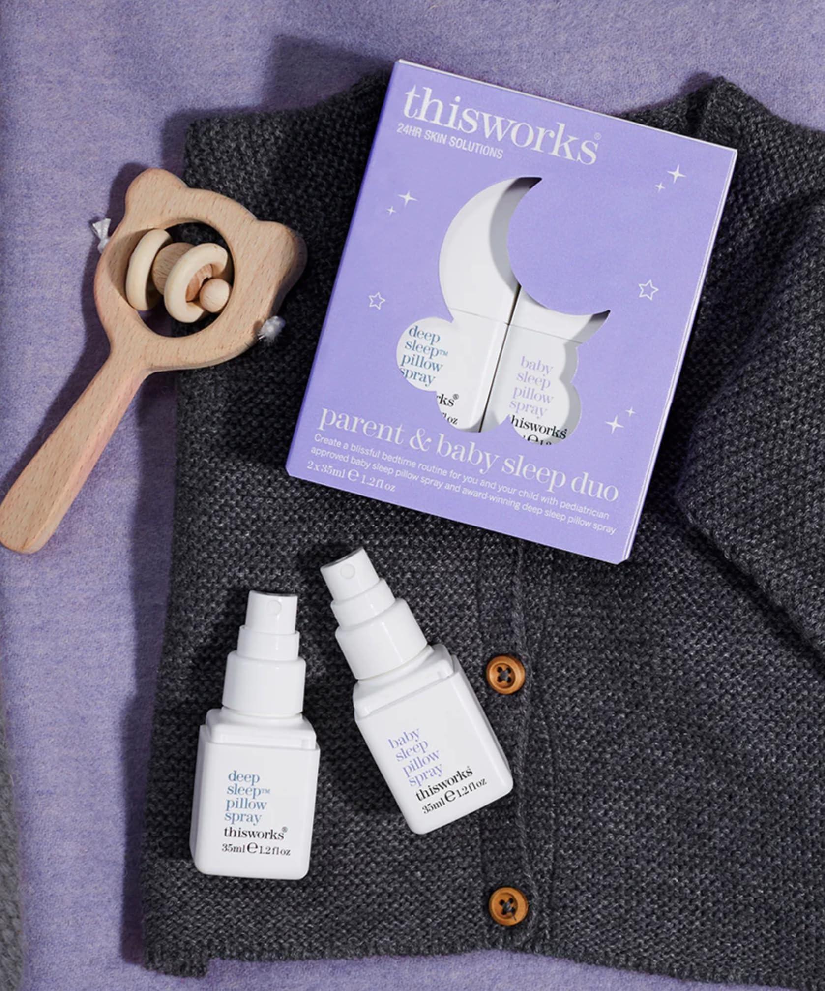 THISWORKS THISWORKS Parent and Baby Sleep Duo Pillow Spray Gift Set, A Blissful Nighttime for You and Your Child, 1 Set