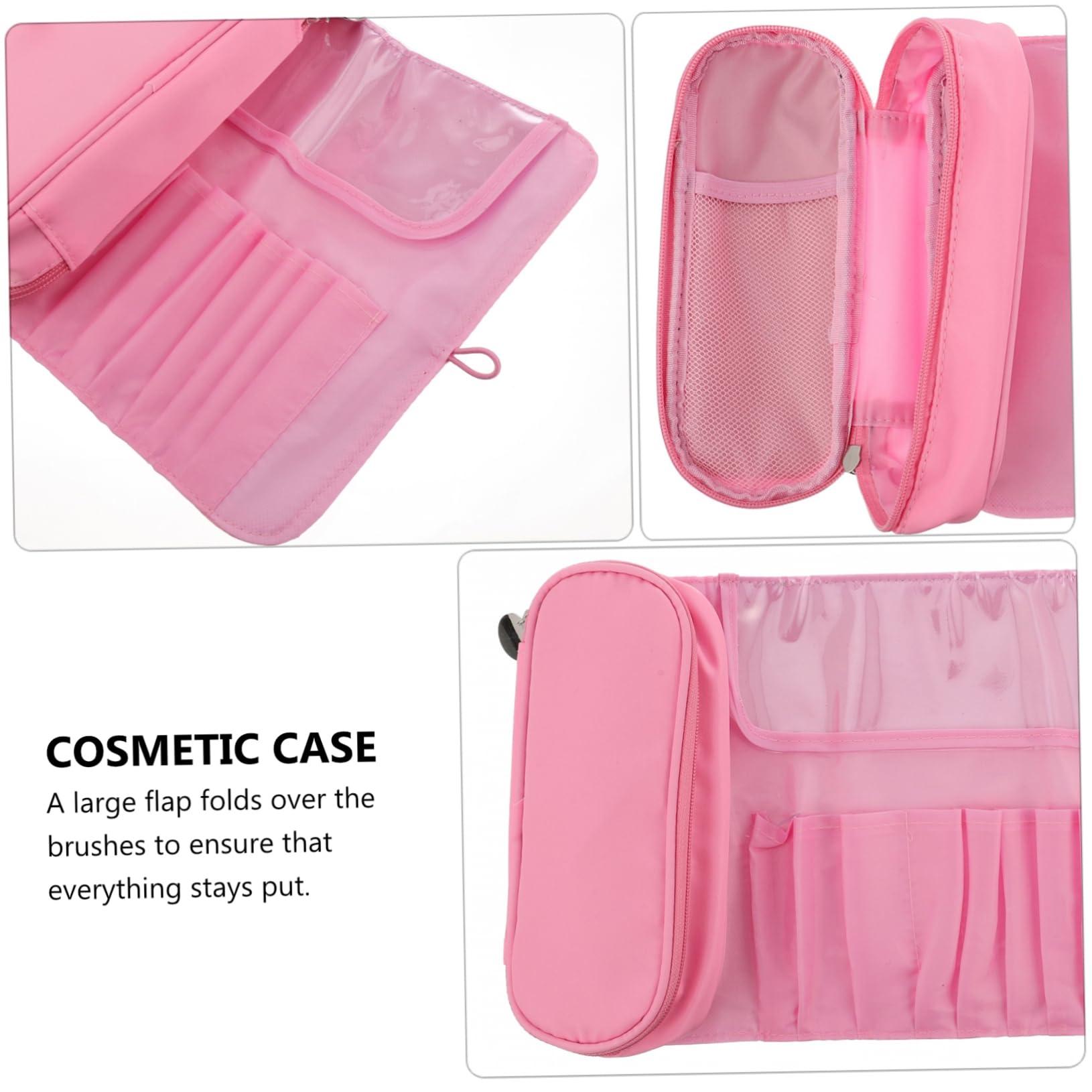 NOLITOY NOLITOY 2pcs Makeup Brush Pouch Cosmetic Storage Case Big Makeup Bag Organizer Case Brush Rolling Bag